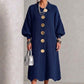 Women's Lantern Sleeve Ribbed Knit Maxi Dress