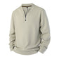Men's Half-Zip Warm-Lined Ribbed Sweatshirt