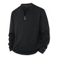 Men's Half-Zip Warm-Lined Ribbed Sweatshirt