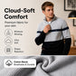 Men's Casual Color-Block Half-Zip Knit Sweater