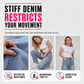 Women's Distressed Ripped Straight Leg Denim Jeans