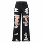 Women's Distressed Ripped Straight Leg Denim Jeans