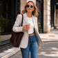 Women's Classic Single Button Blazer
