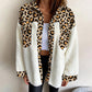 Women's Plaid Plush Patchwork Button-Down Jacket