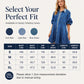 Women's Lantern Sleeve Button-Down Denim Dress