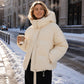 Women's Thick Cropped Hooded Winter Coat