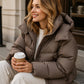 Women's Thick Cropped Hooded Winter Coat