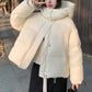 Women's Thick Cropped Hooded Winter Coat