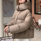 Women's Thick Cropped Hooded Winter Coat