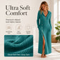 Women's Casual Ribbed Knit Hooded Maxi Dress