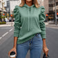 Women's Casual Chic Puff Sleeve Hoodie