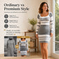 Women's Chic Striped Square Neck Bodycon Dress