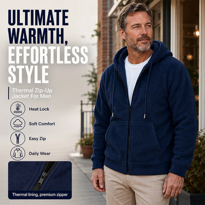 Men's Winter Warm Hooded Zip-Up Coat