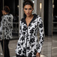 Women's Reversible Leopard Print Hooded Jacket