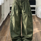 Women's High Waisted Wide Leg Baggy Cargo Pants with Utility Pockets Loose Fit Cotton Blend Trousers