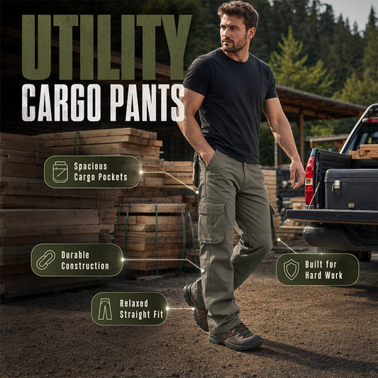 Men's Relaxed-Fit Cargo Pants with Multi Pockets