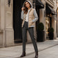 Women's Color-Block Padded Hooded Jacket