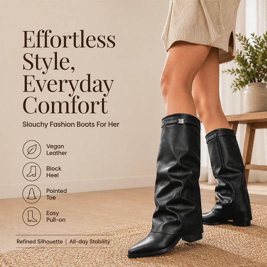 Women's Chic Slouchy Knee High Boots