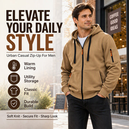 Men's Casual Thermal Hooded Jacket