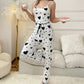 Womens 2 Piece Ribbed Pajama Set Heart Print Camisole Top and Long Pants Loungewear
