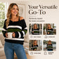 Women's Casual Off Shoulder Striped Sweater