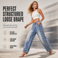 Women's Retro High Waisted Curved Leg Jeans