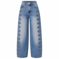 Women's Retro High Waisted Curved Leg Jeans