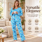 Women's Heart Print Long Sleeve Pajama Set