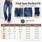 Women's Double-Button High-Waisted Bootcut Jeans
