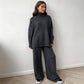 Women's Cozy Turtleneck Sweater and Wide-Leg Pants Set