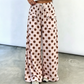 Women's Casual Polka Dot Print Wide Leg Pants