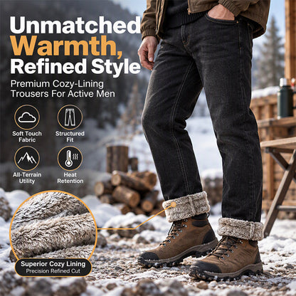 Men's Thick Plush-Lined Stretch Jeans