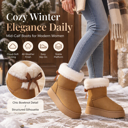 Women's Platform Mid-Calf Snow Boots
