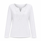 Women's Bohemian Lace V Neck Long Sleeve Loose Fit Blouse