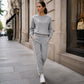 💖💖 🏃‍♀️Women's Contrast Piping Sweatshirt & Joggers 2-Piece Set🩷Free Shipping