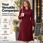 Women's Lapel Collar Ribbed Knit Dress