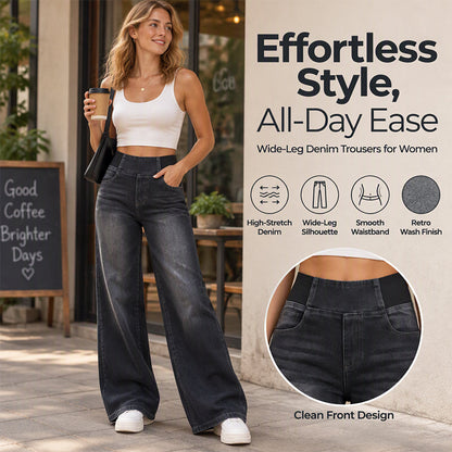 Women's Casual Stretch Wide-Leg Jeans