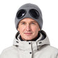 Unisex Warm Knit Beanie with Goggles