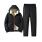 Men's Winter Hooded Padded Jacket and Pants Set
