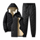 Men's Winter Hooded Padded Jacket and Pants Set