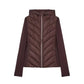 Women's Hooded Patchwork Quilted Padded Jacket