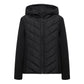 Women's Hooded Patchwork Quilted Padded Jacket