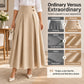 Women's High-Waisted Pleated A-Line Maxi Skirt