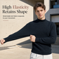 Men's Mock Neck Solid Color Knit Sweater