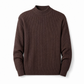 Men's Mock Neck Solid Color Knit Sweater