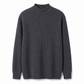 Men's Mock Neck Solid Color Knit Sweater