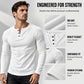 Men's Casual Slim Fit Ribbed Henley T-Shirt
