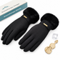 Women's Winter Thermal Touchscreen Gloves Windproof Warm Gloves for Outdoor Cycling and Driving