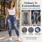 Women's Stretchy Floral Embroidered Skinny Jeans