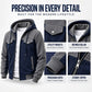Men's Casual Color-Block Zip-Up Hooded Jacket